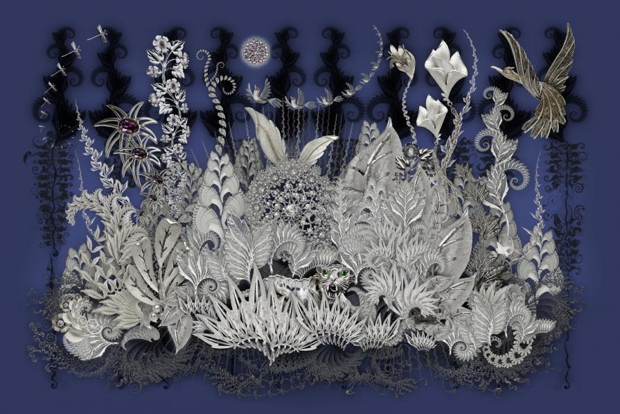 Beautiful Island in the Moonlight