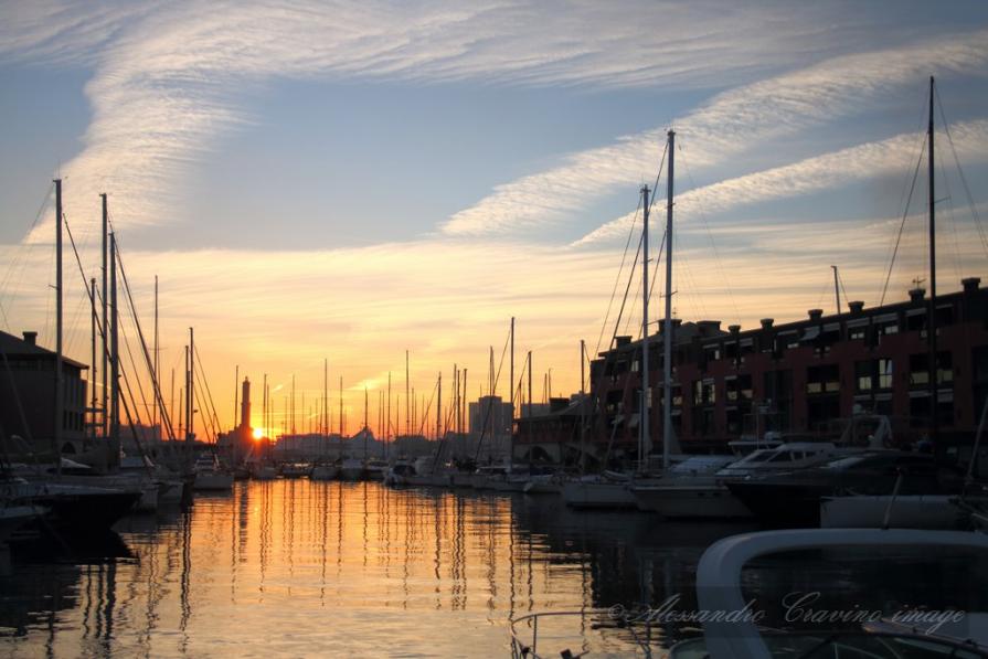 Tramonto a Genova