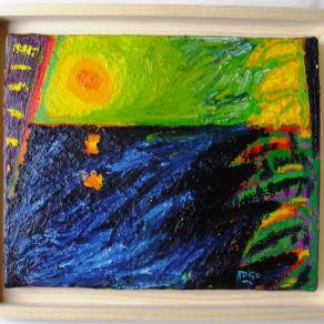 Togo (Italia) - Alba sullo Ionio - olio tela - 30 x 24