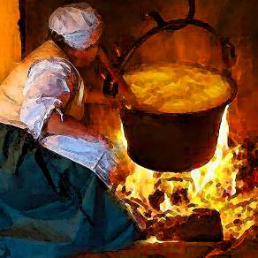 Polenta e latte bollito, in quattro salti è digerito...!!!
