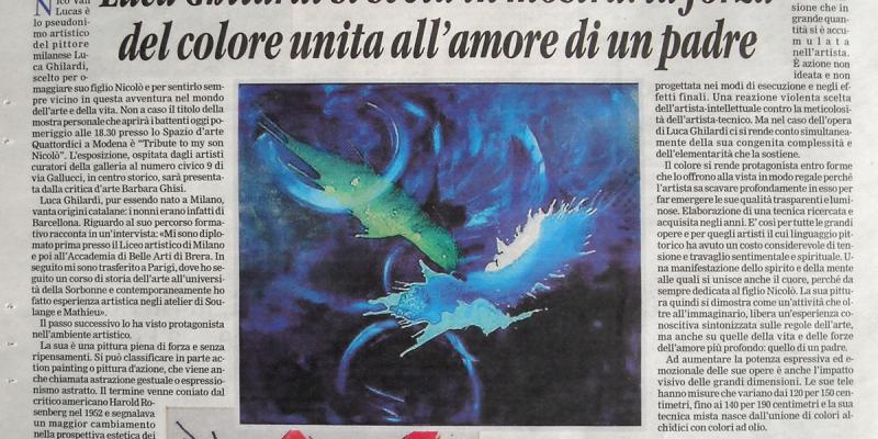 Presentazione della Personale di Nico Van Lucas allo SPAZIO D'ARTE 14