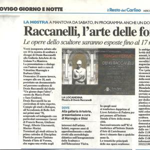 Il Maestro di scultura Denis Raccanelli alla ArteArte di Mantova.