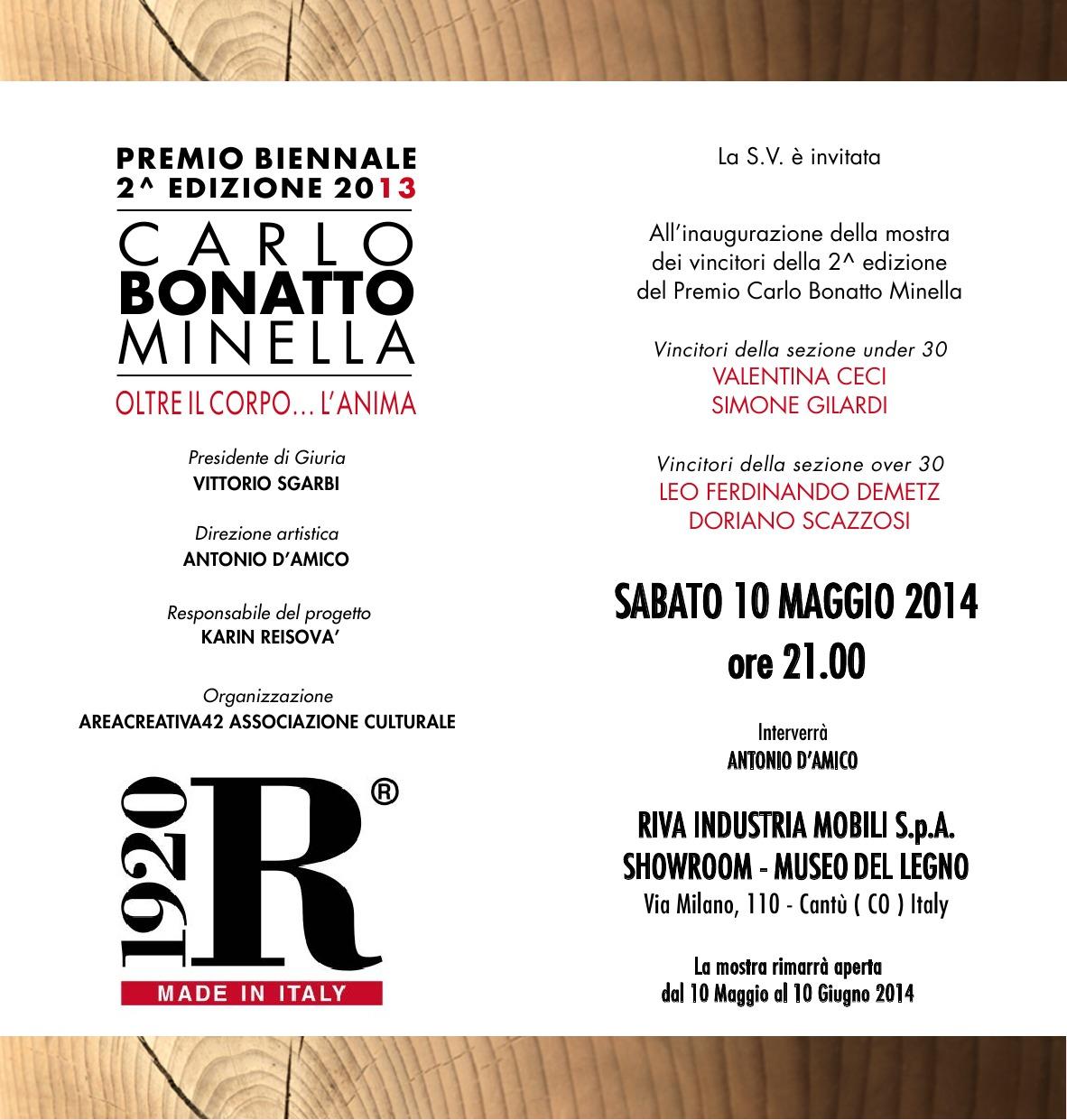 PREMIO BIENNALE CARLO BONATTO MINELLA II Edizione  III TAPPA - RIVA1920, CANTU’