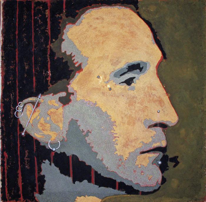 Marcel Duchamp with piercings