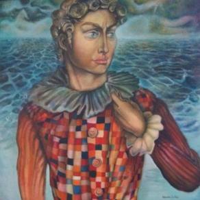 Il David travestito da Arlecchino che pensa