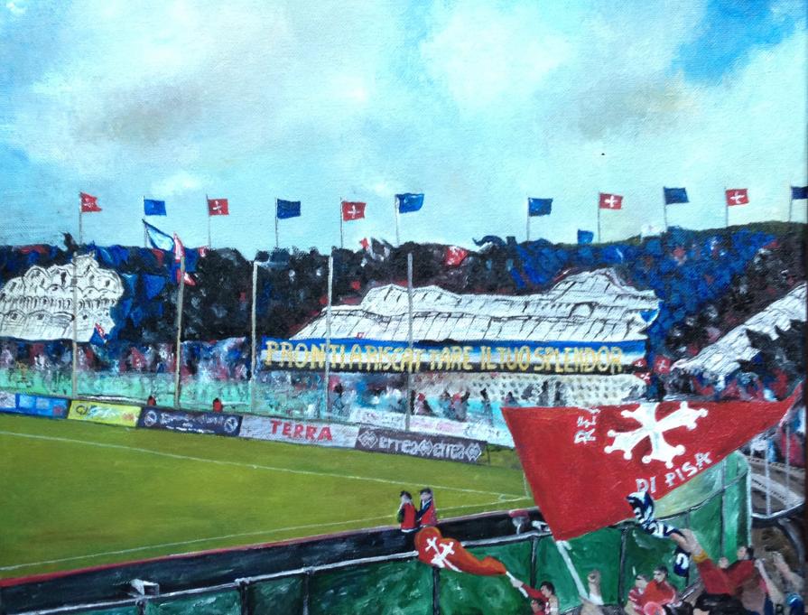 Arena Garibaldi di Pisa - Coreografia in Curva Nord