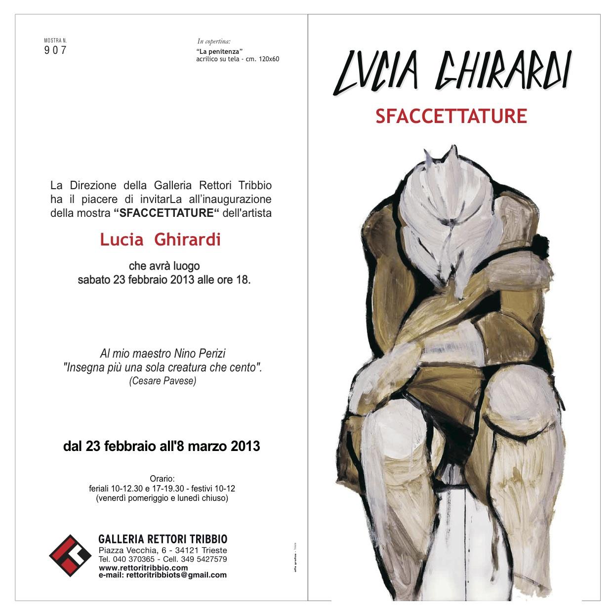 Mostra personale di Lucia Ghirardi :"SFACCETTATURE"