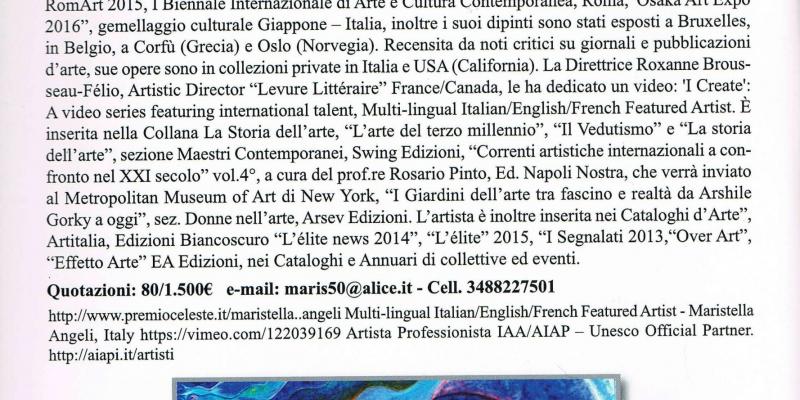 Sono stata inserita nella sezione” Artisti contemporanei” Sono stata inserita nella sezione” Artisti contemporanei”