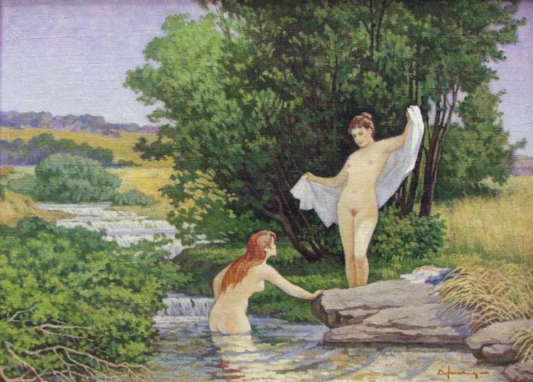 Bathing in creek