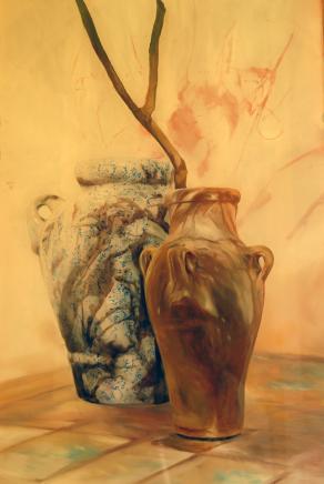 "natura morta" olio su vetro