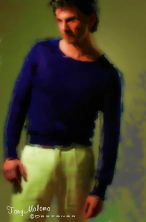 Portrait of a young man with himself 