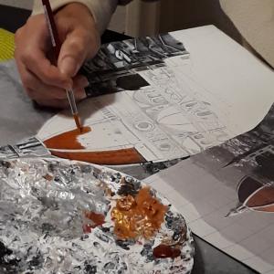 Firenze dall'alto , durante l'esecuzione.