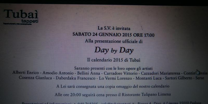 "Day by Day" Calendario 2015 Tubai Arte ed Eventi 