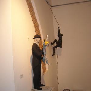 Il Maestro di scultura Denis Raccanelli alla ArteArte di Mantova.