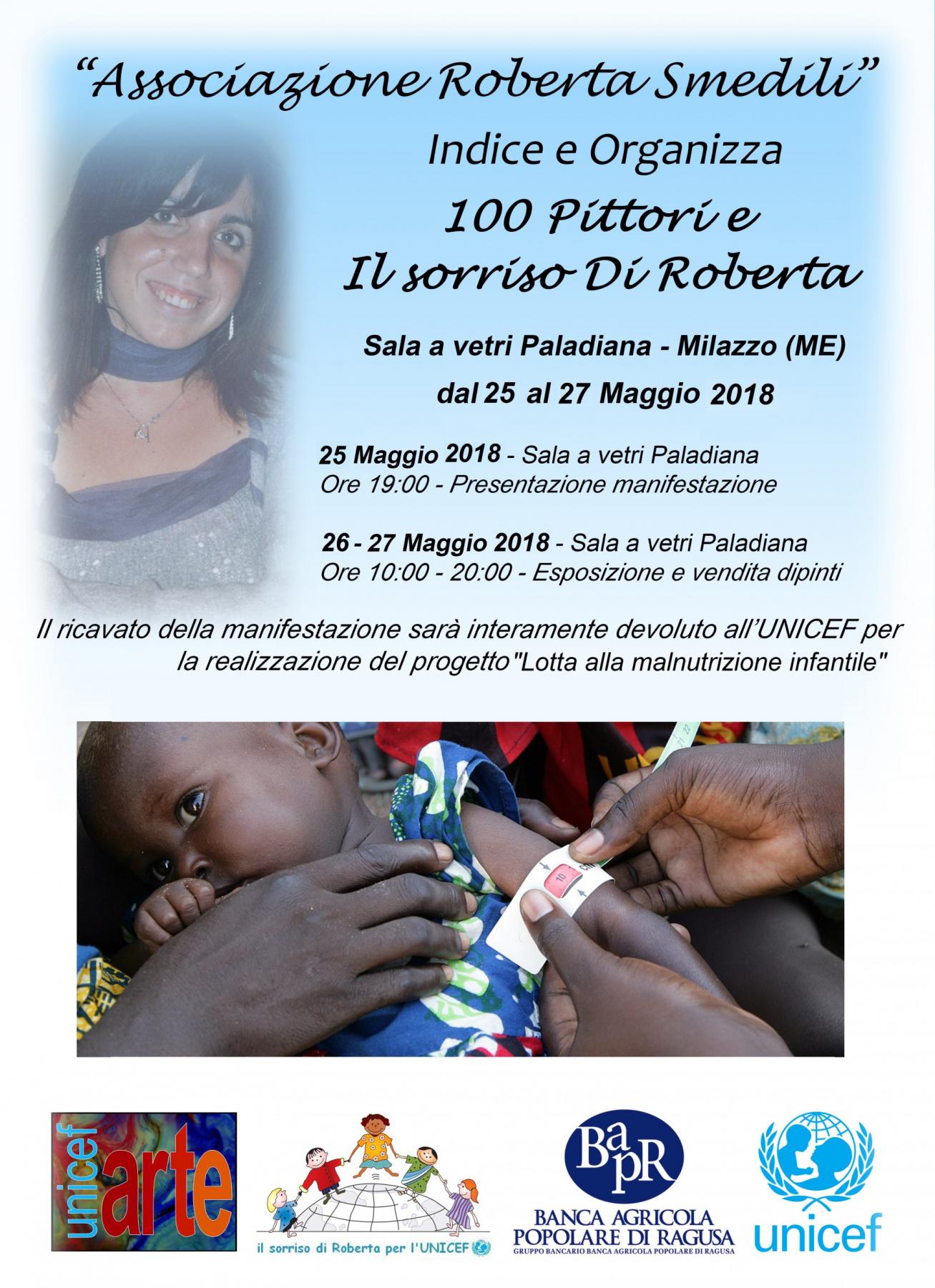 The smile of Roberta for UNICEF - Project: "Fighting child malnutrition"