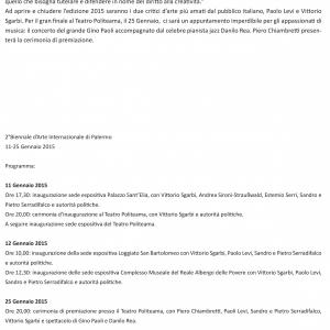 2° Biennale Internazionale d'Arte di Palermo 2015