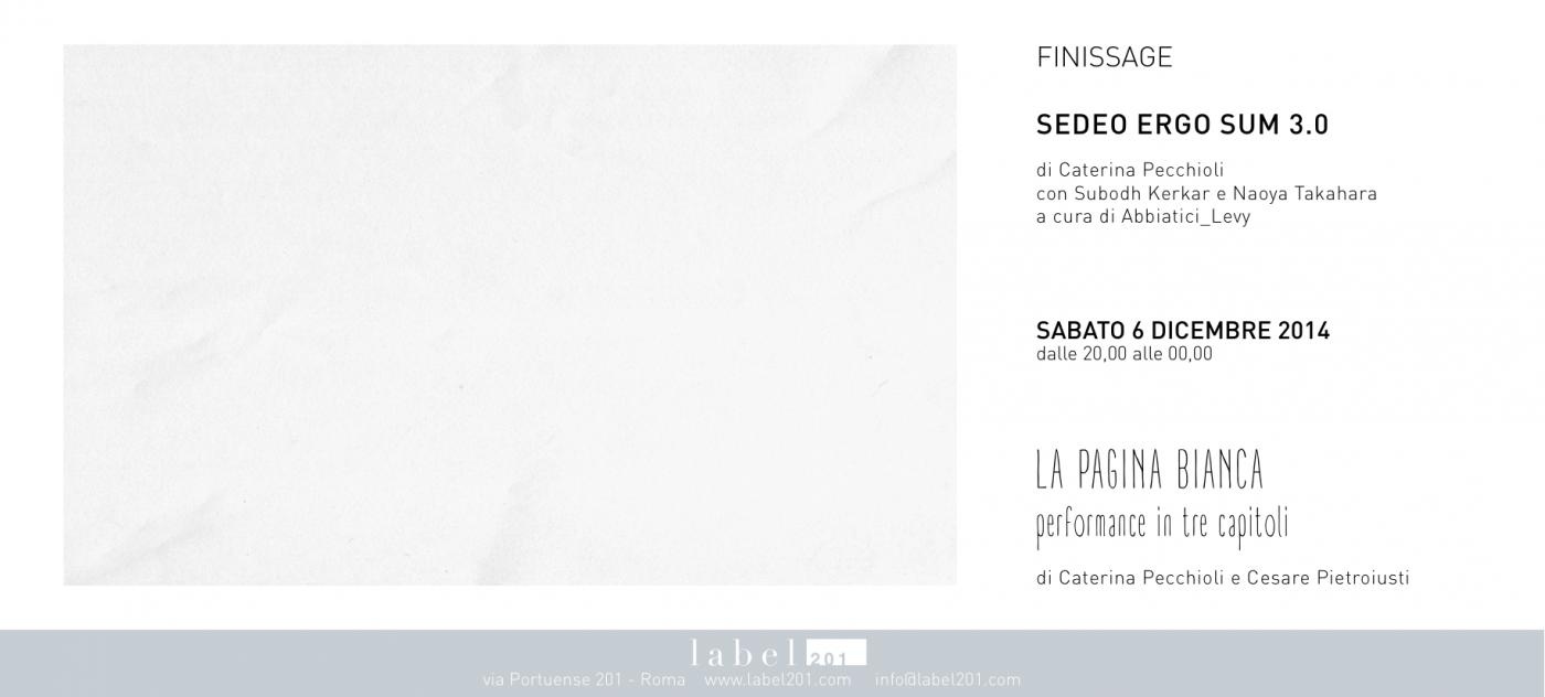 La Pagina Bianca" di Caterina Pecchioli e Cesare Pietroiusti