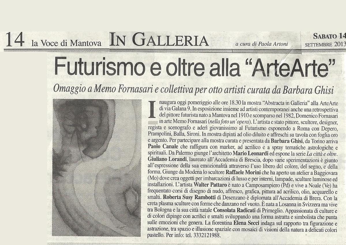 ABSTRACTA IN GALLERIA ARTEARTE.