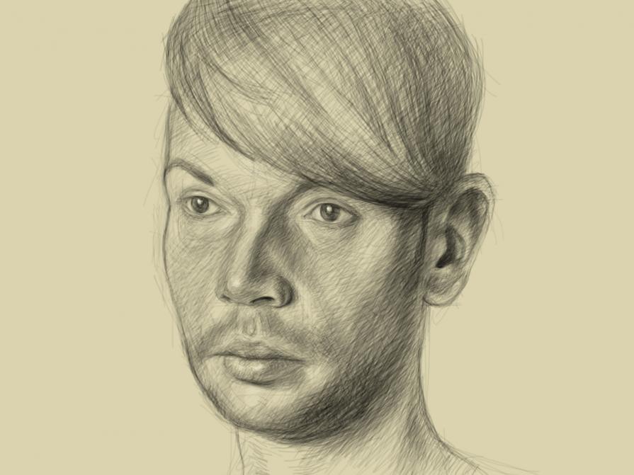 iPad Portrait of Theo #3