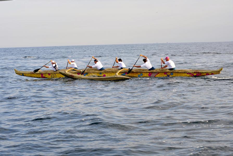 Decorations of Outrigger - OC6 - VAA - Polynesian canoe