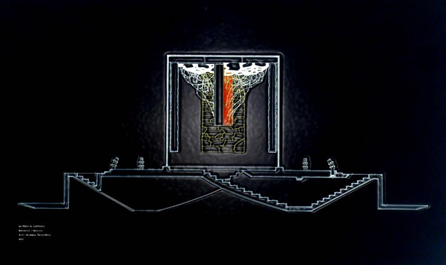 Progetto di un "Monumento per un mondo al contrario" - sezione