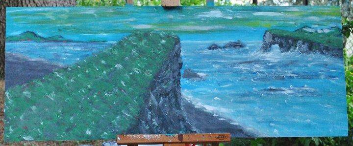 Sulla rupe vicino a Vik