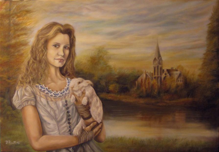 Dama Bianca (2015) (Olio su Tela 100x70)