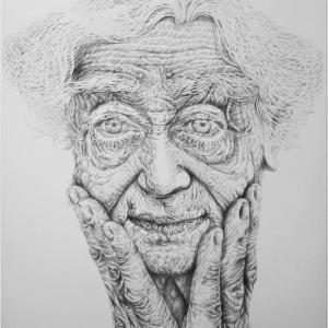 OO, NO! // PENCIL ON CANVAS // 120 X 140 CM // 2015