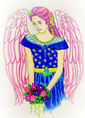 Nel blu profondo e nel rosa brillante...un sogno alato prende vita !!! ????