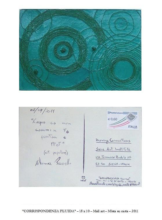 "Corrispondenza fluida" - Mail Art Siena- Drawing Connections Siena Art Institute 