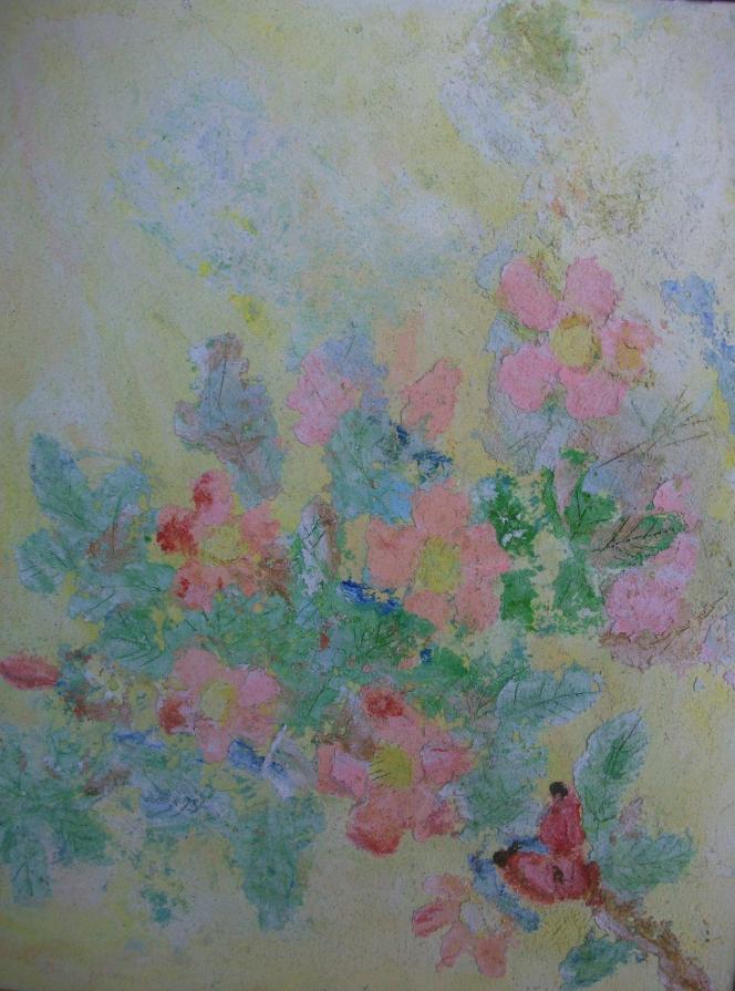 ROSE SELVATICHE (AFFRESCO)