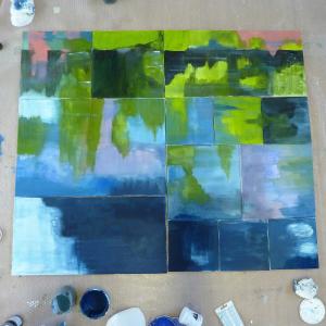 Il fondo ad acrilico.