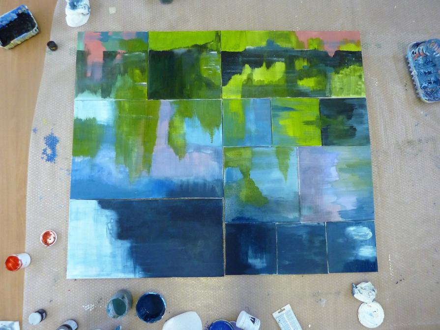 Il fondo ad acrilico.