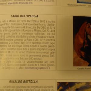 Annuario d'arte moderna "L'Elite 2018 - Selezione d'arte" di Artitalia Edizioni Varese pag.416.