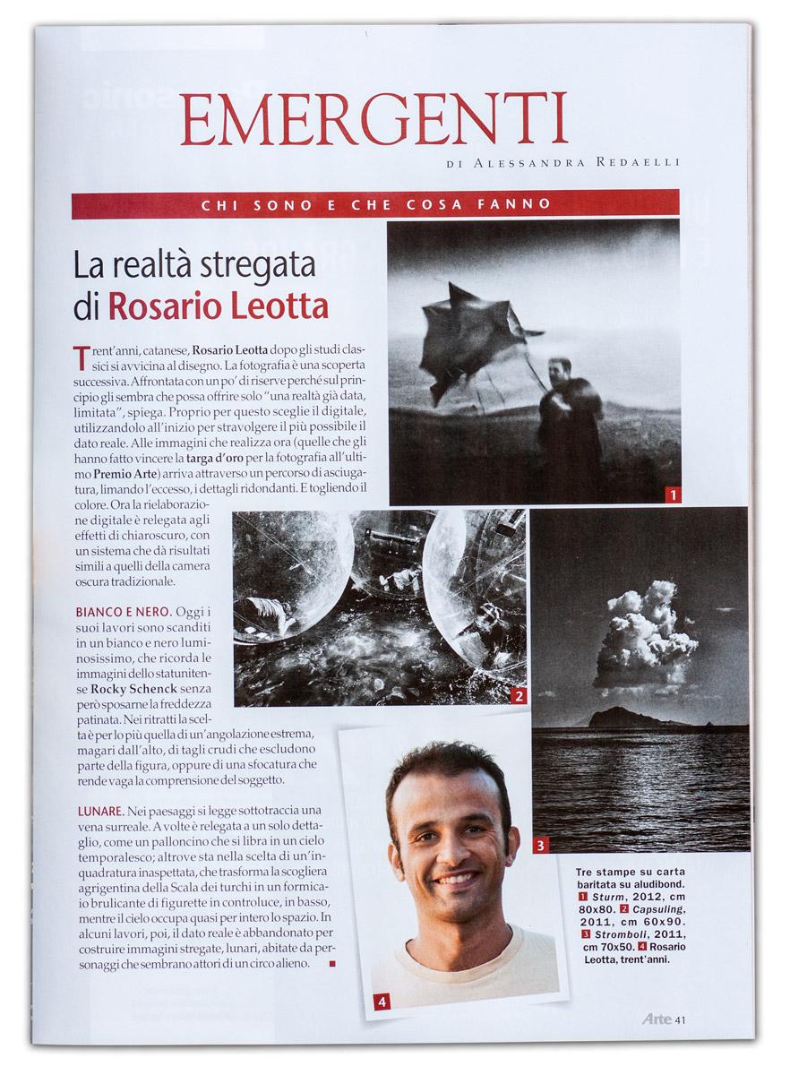 Mensile Arte – Maggio 2012 – Pagina Emergenti