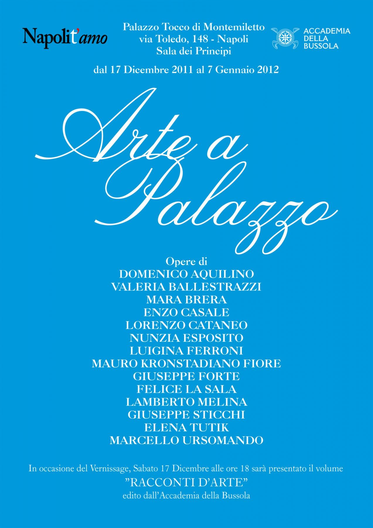 Arte a Palazzo e Presentazione Volume
