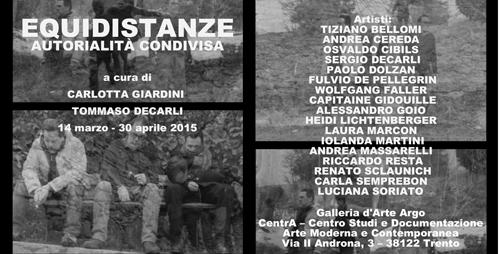 TIZIANO BELLOMI - Equidistanze, autorialità condivisa