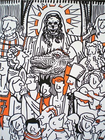 Santa Muerte sugli omini Santa Muerte sugli omini