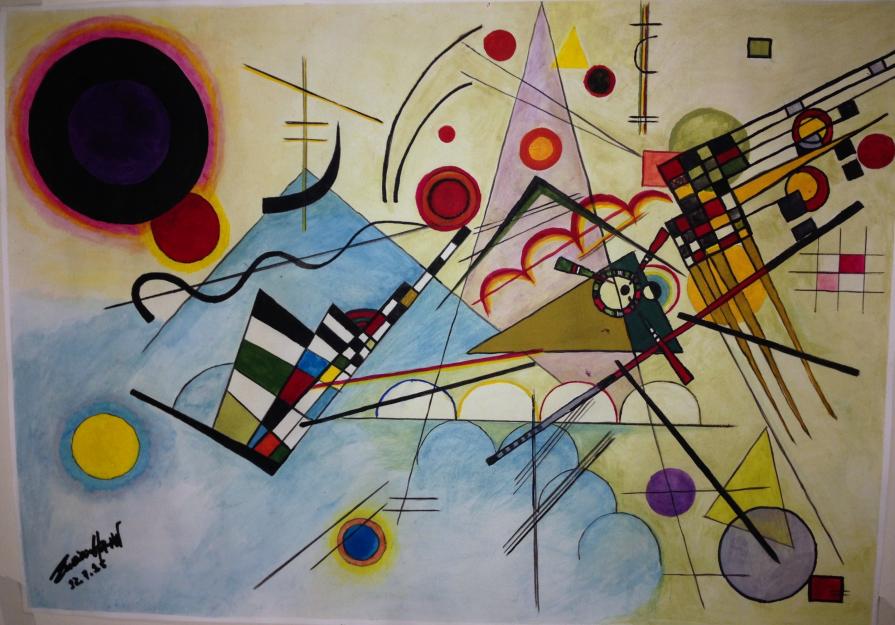 Gouache Study on Paper - Paint Composition Nr VIII - Wassily Kandinsky -1923