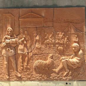 sentiero bizantino - particolare - Terracotta 160x140