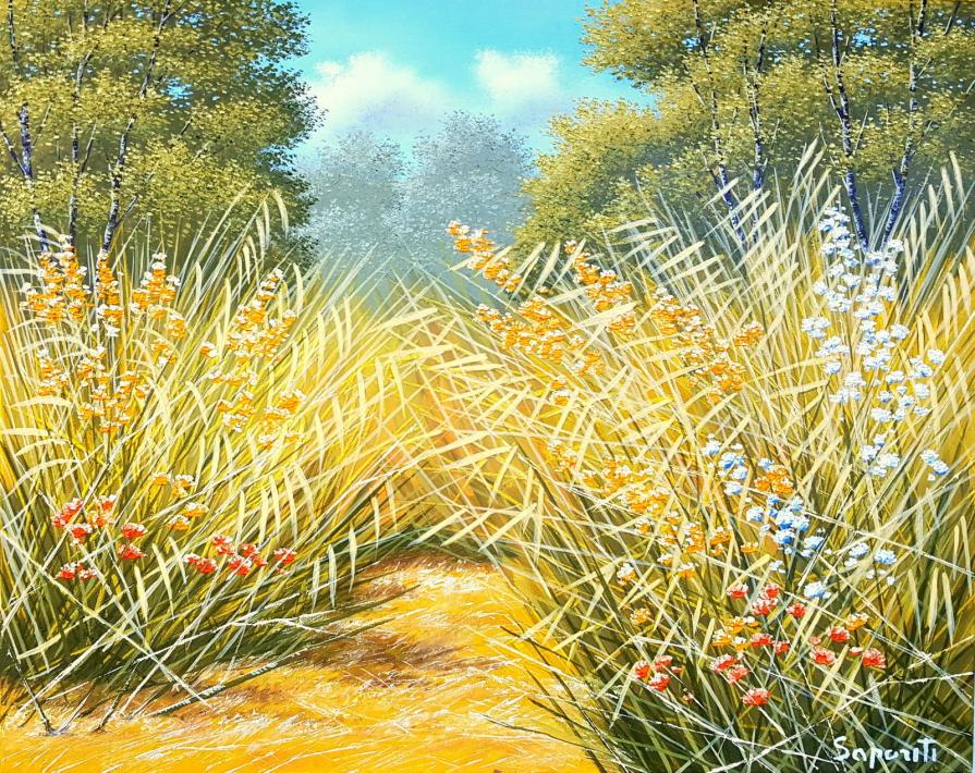 Marco Saporiti - Inoltrarsi - olio su tela - 50 x 40