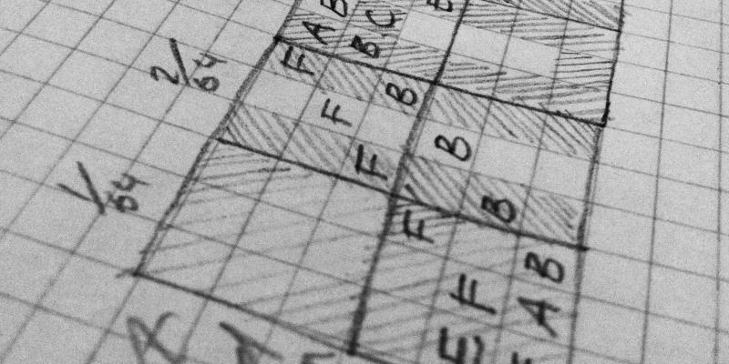 Six lines, some of which are broken