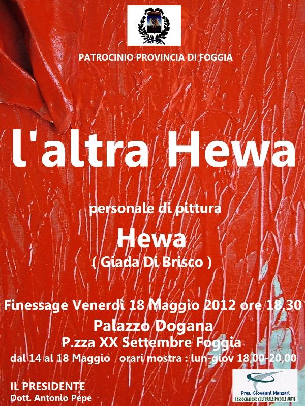 PERSONALE PITTORICA "L'ALTRA HEWA" di Hewa - Giada Di Brisco