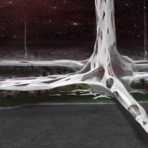 Ancient Russian city in 2300 (scetch)