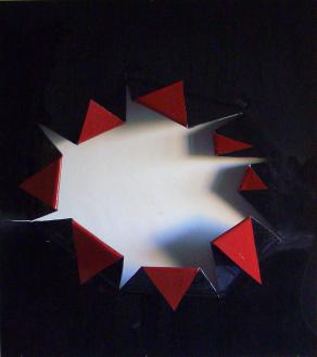 Strappo nel contesto    smalto du plexuglas   90x100   2006