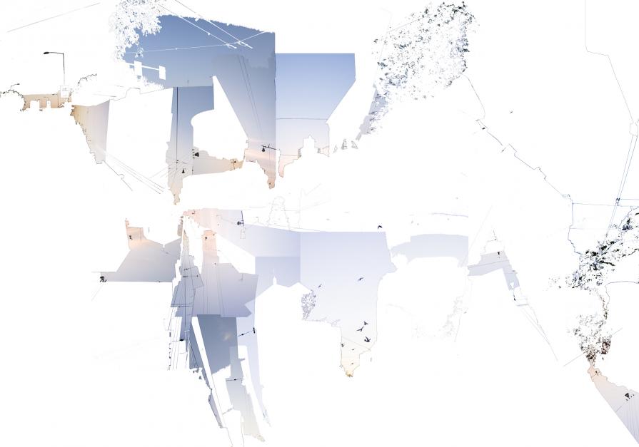 "To describe the rest, instead" collage fotografico stampato in litografia "To describe the rest, instead" collage fotografico stampato in litografia