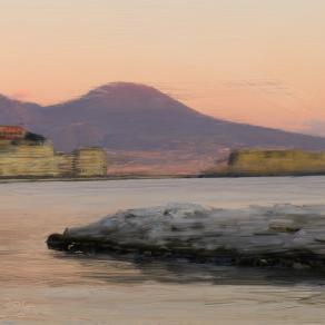 VESUVIUS DA VIA CARACCIOLO NAPOLI.