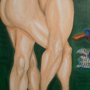 Nello spogliatoio - Avversarie amanti wrestlers (particolare)