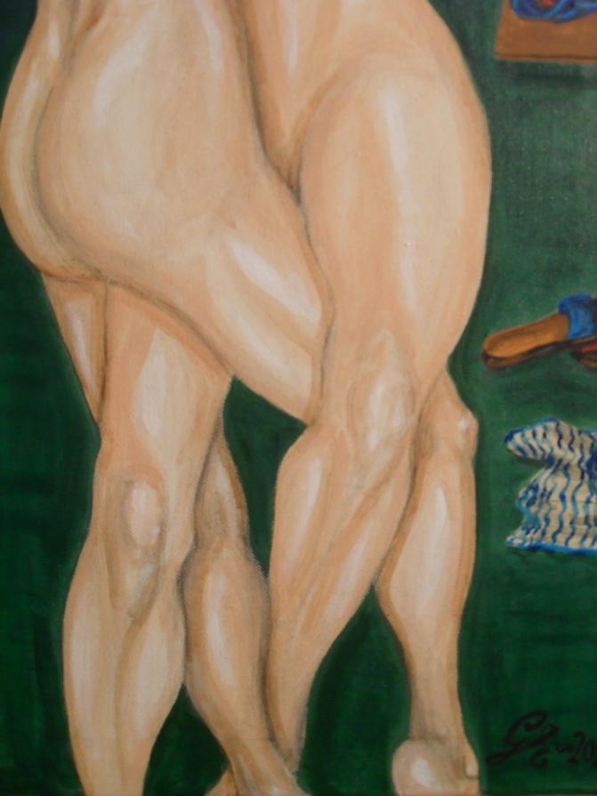 Nello spogliatoio - Avversarie amanti wrestlers (particolare)