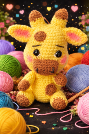 Dove i gomitoli diventano personaggi: n 1 la Giraffa !!! ❤️